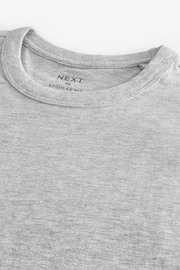 Black/White/Navy/Grey Marl Everyday Crew Neck T-Shirts 4 Pack - Image 12 of 13