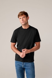 Black/White/Navy/Grey Marl Everyday Crew Neck T-Shirts 4 Pack - Image 4 of 8