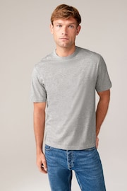 Black/White/Navy/Grey Marl Everyday Crew Neck T-Shirts 4 Pack - Image 6 of 8