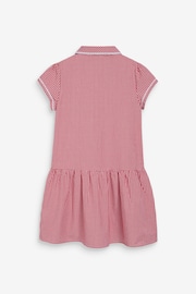 Red Cotton Rich Drop Waist Gingham School Dress (3-14yrs) - Image 5 of 6