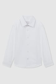 Reiss White Marcel Junior Slim Fit Dinner Shirt - Image 2 of 5