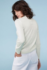 Baukjen Essentials Organic Zip Collar White Top - Image 2 of 7