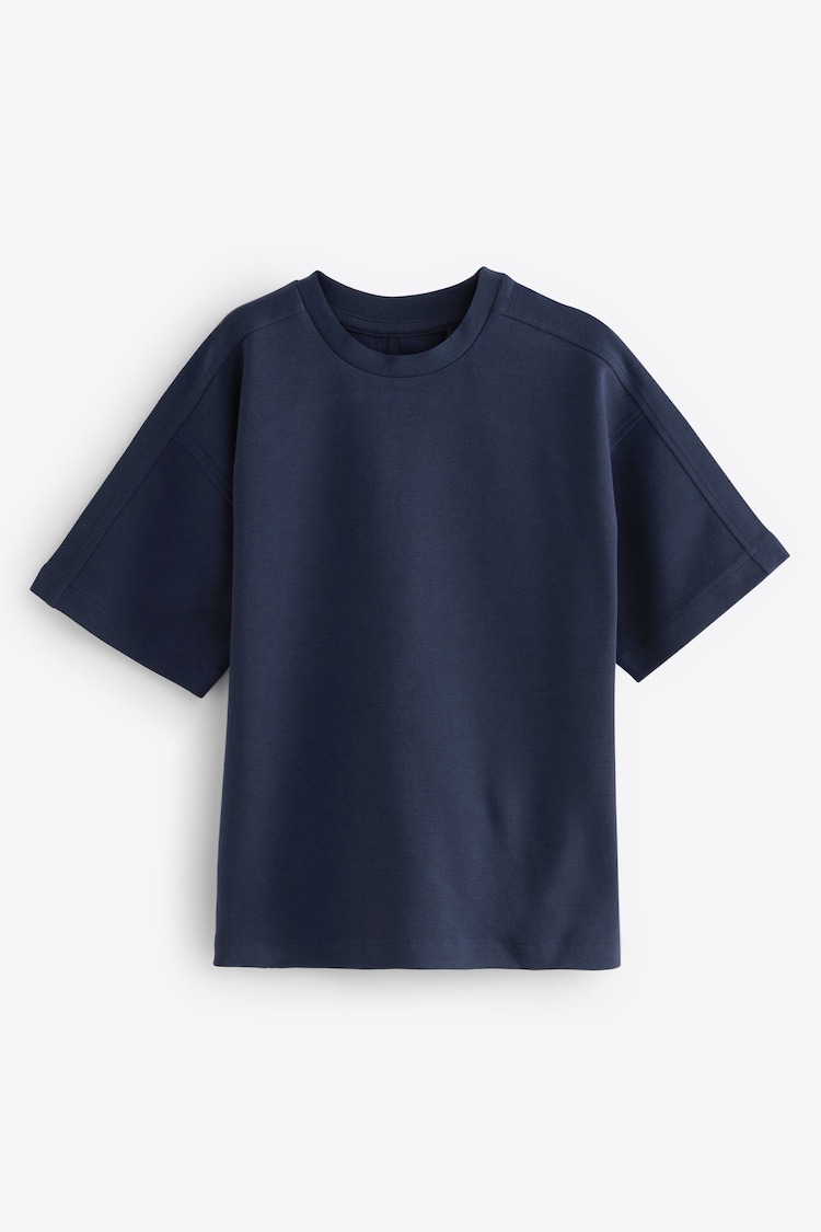 Berry/Navy Blue/Cream Oversized 100% Cotton T-Shirts 3 Pack (3-16yrs) - Image 2 of 6