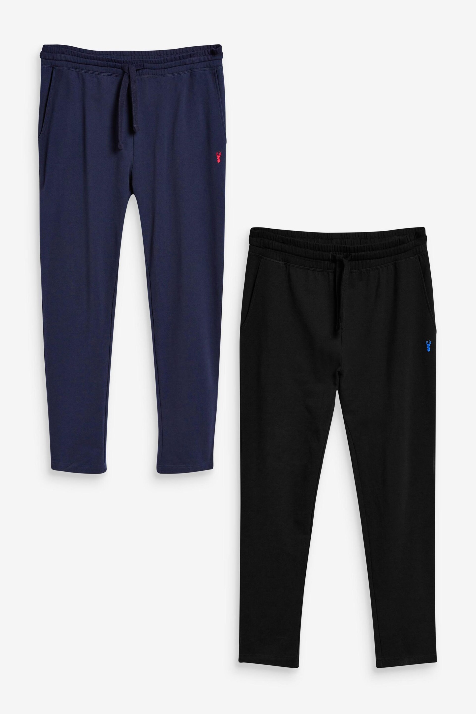 Black/Navy Open Hem Open Slim Lightweight Joggers - Image 11 of 14