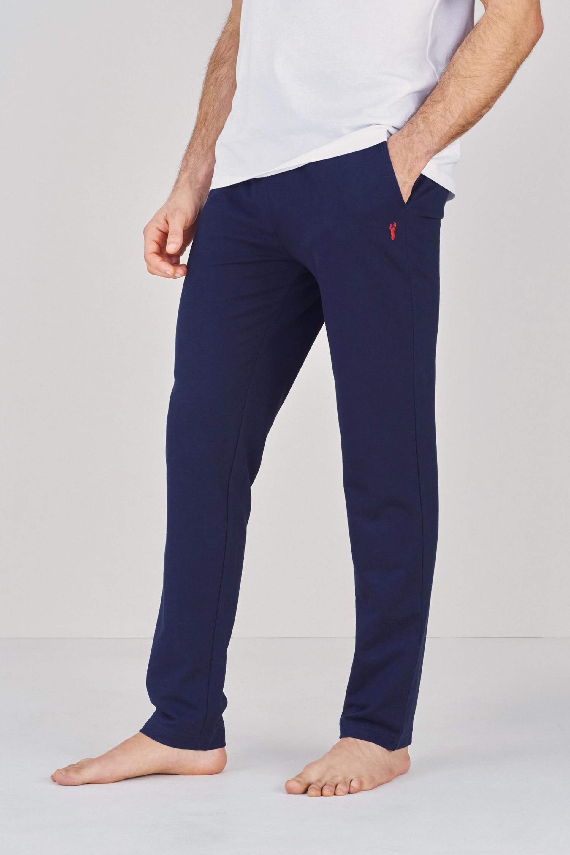 Black/Navy Open Hem Open Slim Lightweight Joggers - Image 3 of 14