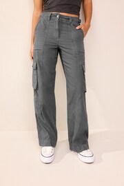 Charcoal Grey Adjustable Waist Cargo Trousers - Image 3 of 7