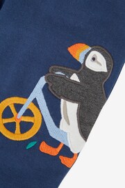 JoJo Maman Bébé Blue Puffin Appliqué Joggers With Pet In Pocket - Image 4 of 4