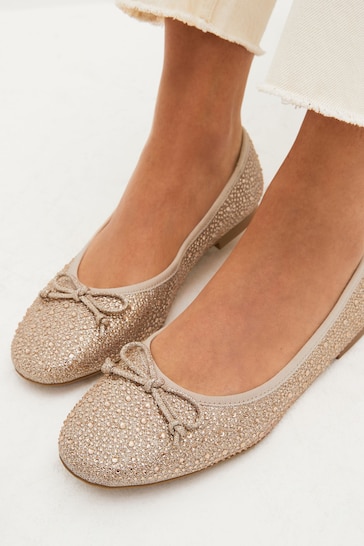 Champagne Gold Regular/Wide Fit Forever Comfort® Ballerinas Shoes