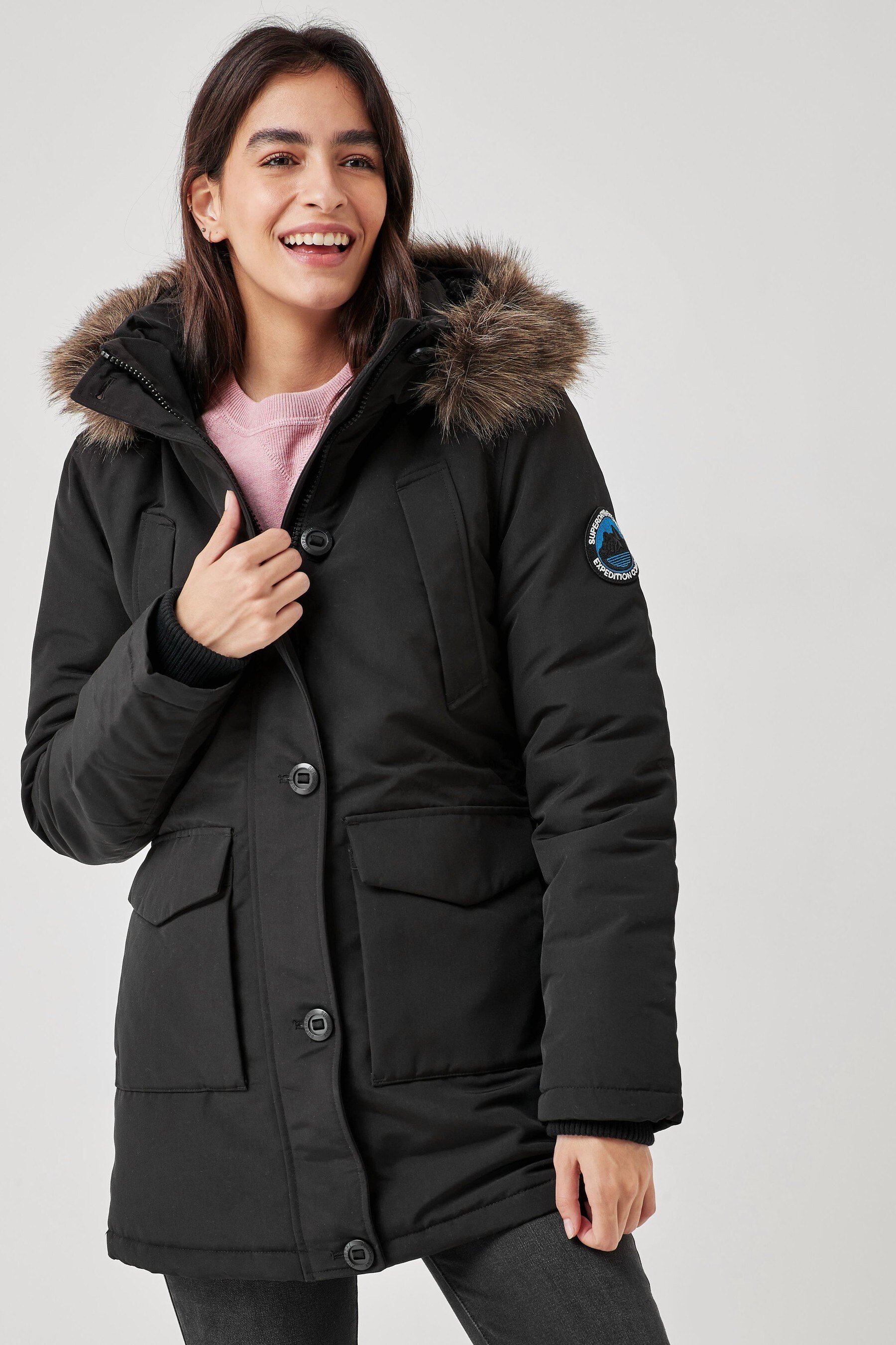 Superdry everest parka black 2025