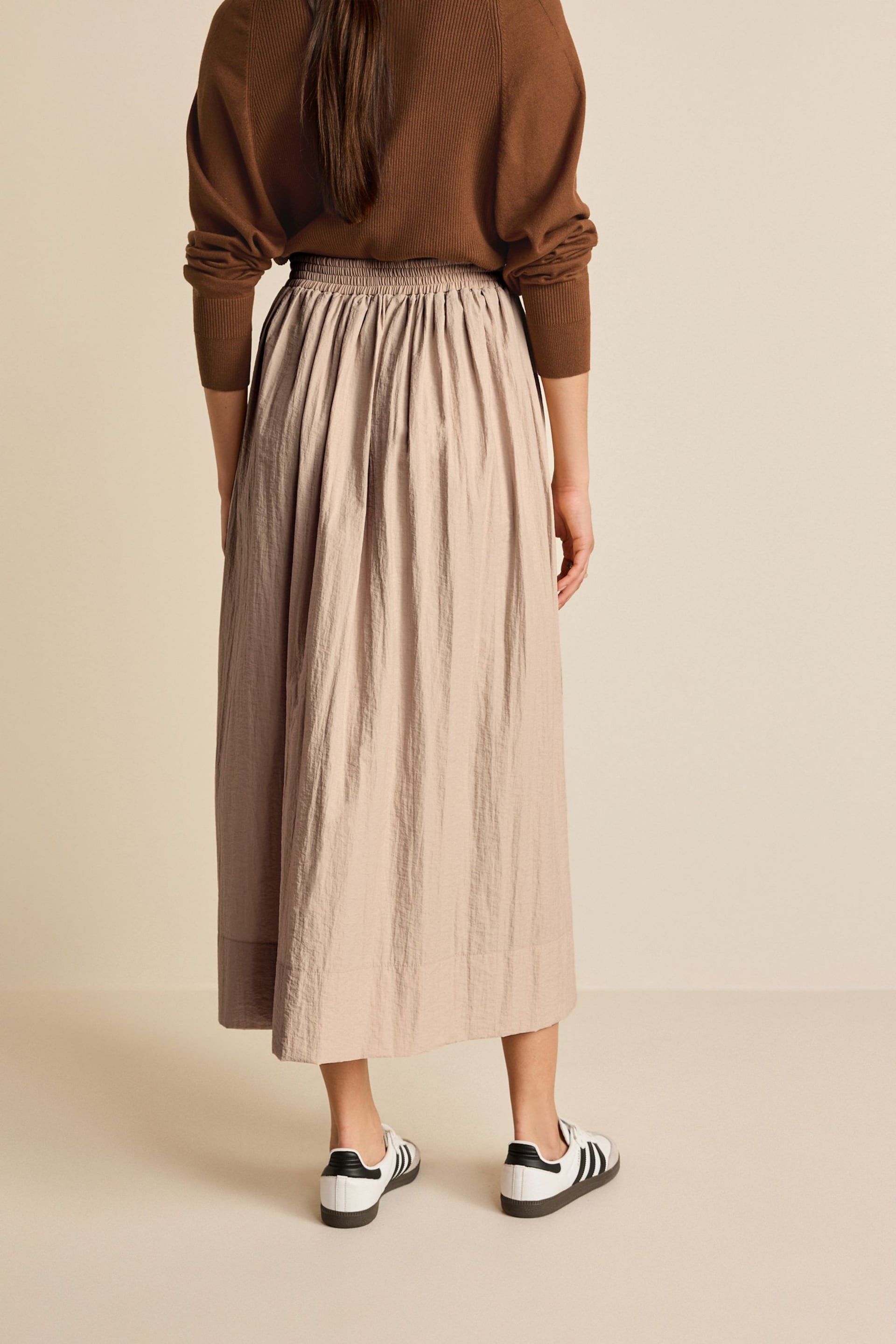 Neutral Parachute Midi Skirt - Image 3 of 6