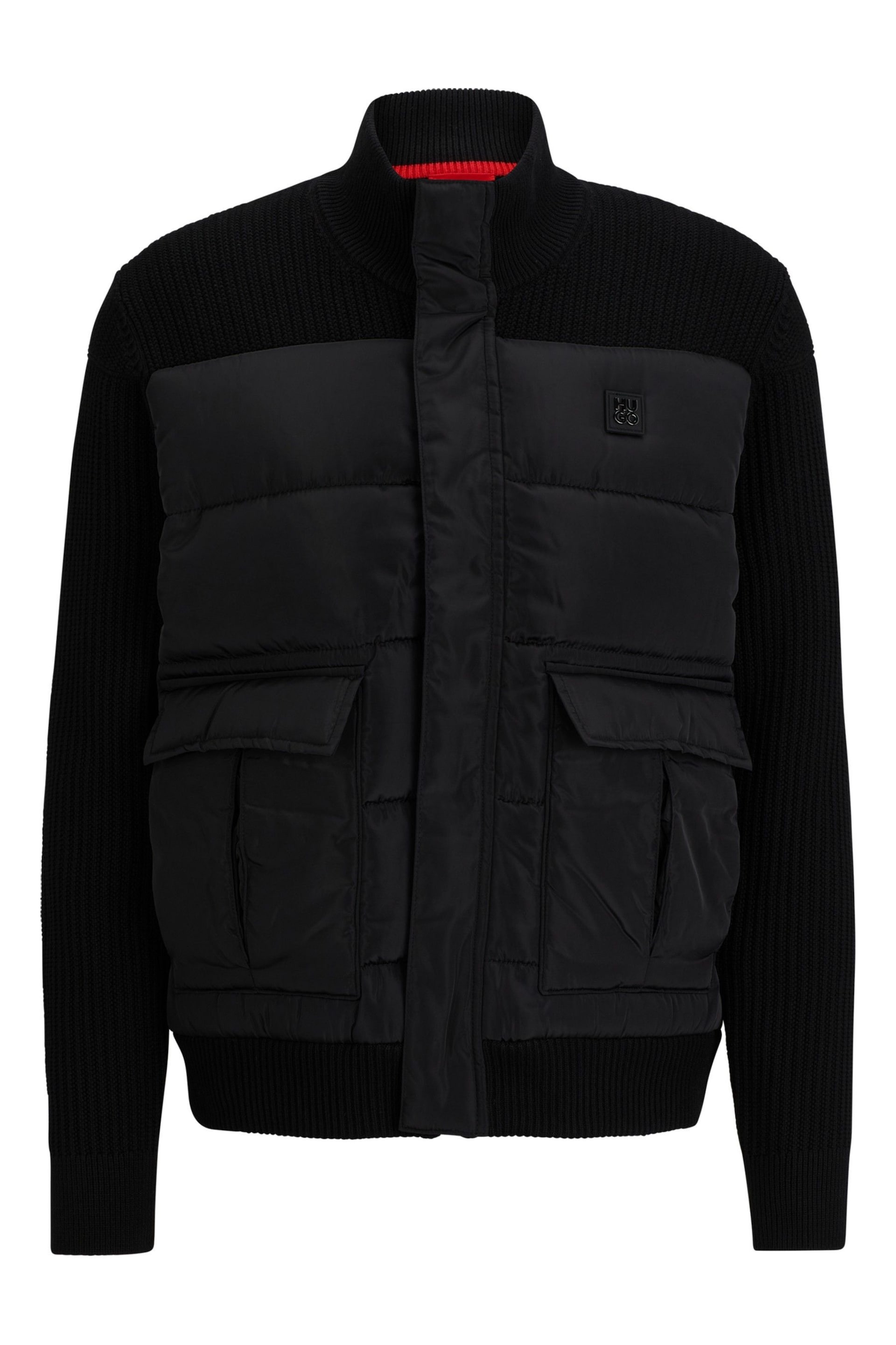 HUGO Black Sibor Padded Contrast Jacket - Image 6 of 6