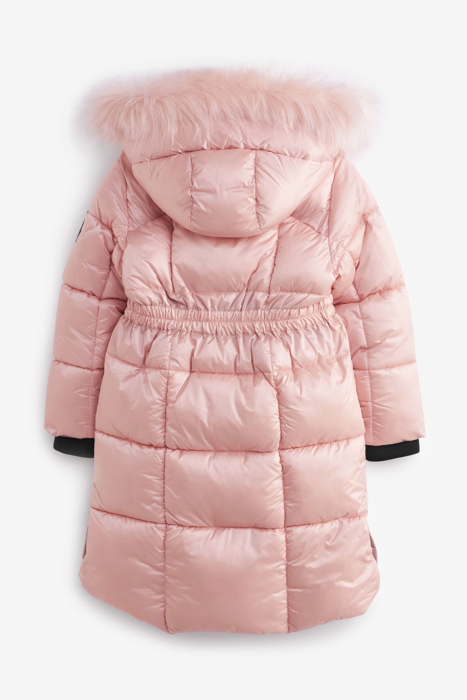 Buy Clarks Pink Girls Longline Coat from Next Luxembourg