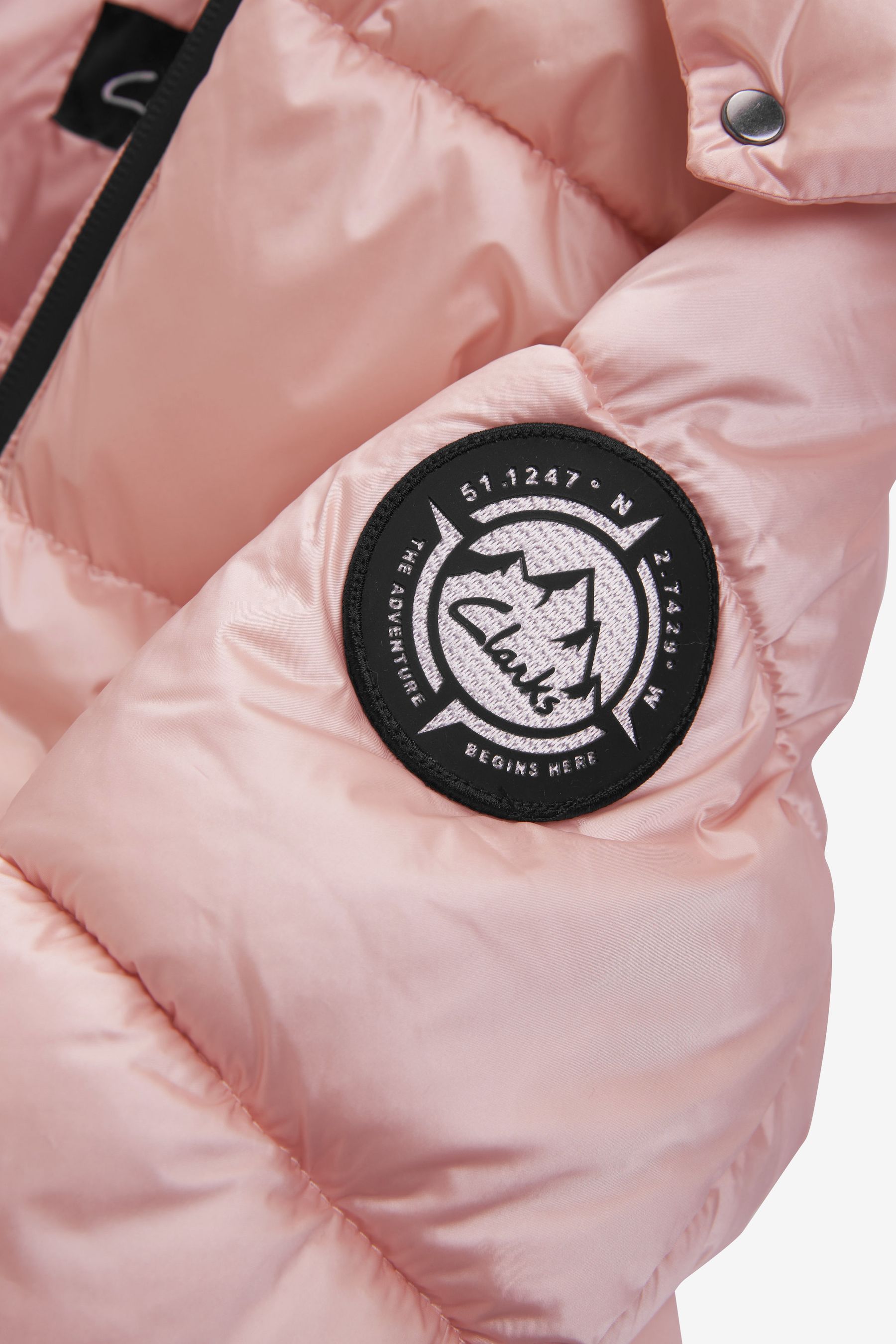 Buy Clarks Pink Girls Longline Coat from Next Luxembourg