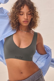 self. Charcoal Grey Seamfree Bralet - Image 1 of 7