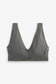 self. Charcoal Grey Seamfree Bralet - Image 6 of 7