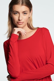 Red Long Sleeve Crew Neck Top - Image 7 of 10