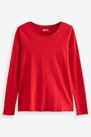 Red Long Sleeve Crew Neck Top - Image 9 of 10