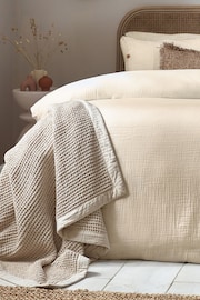 Yard Natural Lark Muslin 100% Cotton Duvet Cover Set - Image 4 of 4