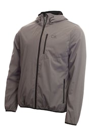 Calvin Klein Golf Grey Waterproof Ultron Hooded Jacket - Image 5 of 8