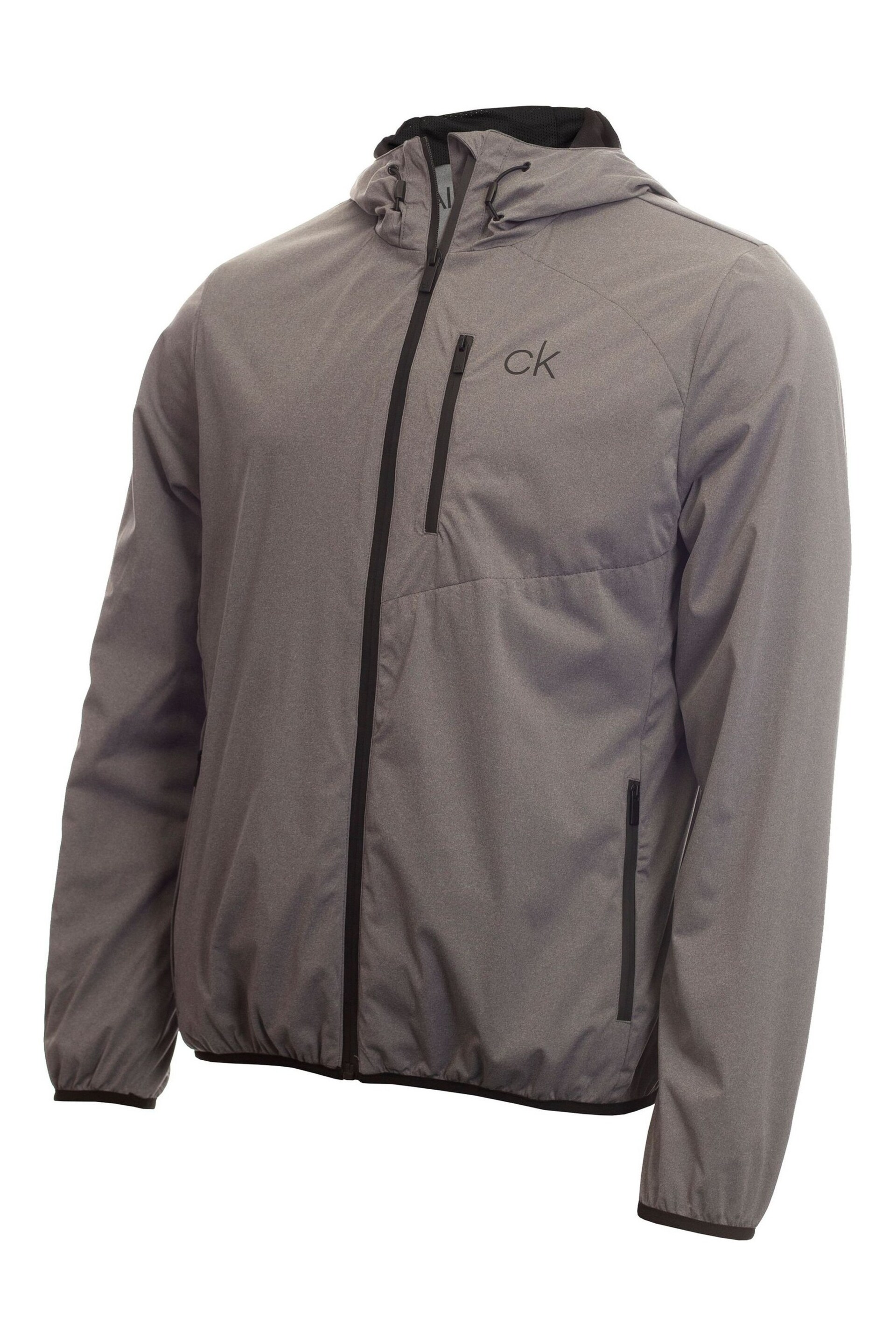 Calvin Klein Golf Grey Waterproof Ultron Hooded Jacket - Image 5 of 8