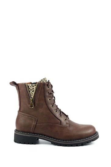 Lunar Nevada Laceup Ankle Brown Boots