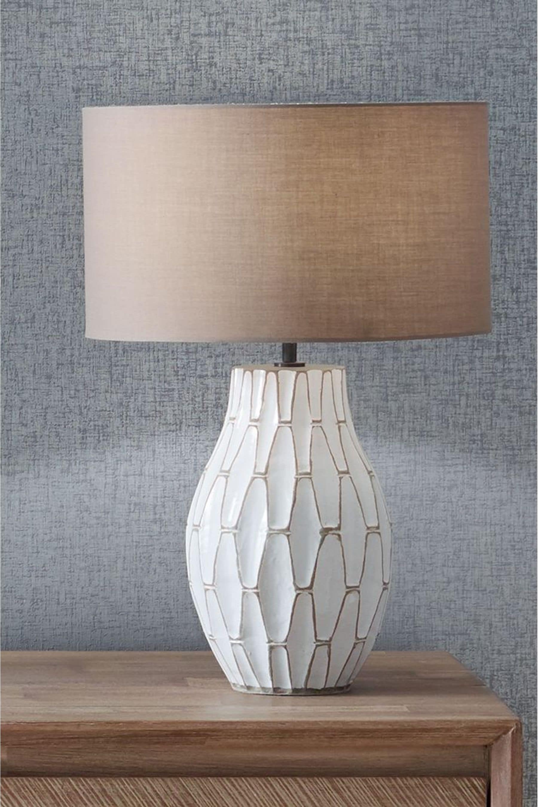 White geometric table lamp cheap
