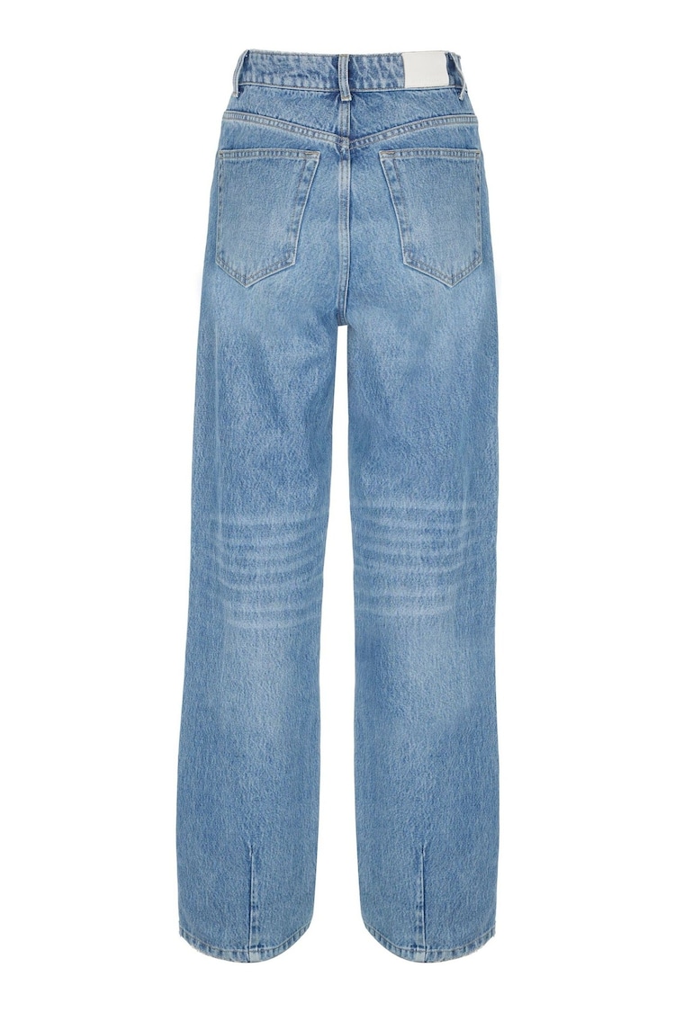 Mint Velvet Blue Light Indigo Wide Jeans - Image 4 of 4