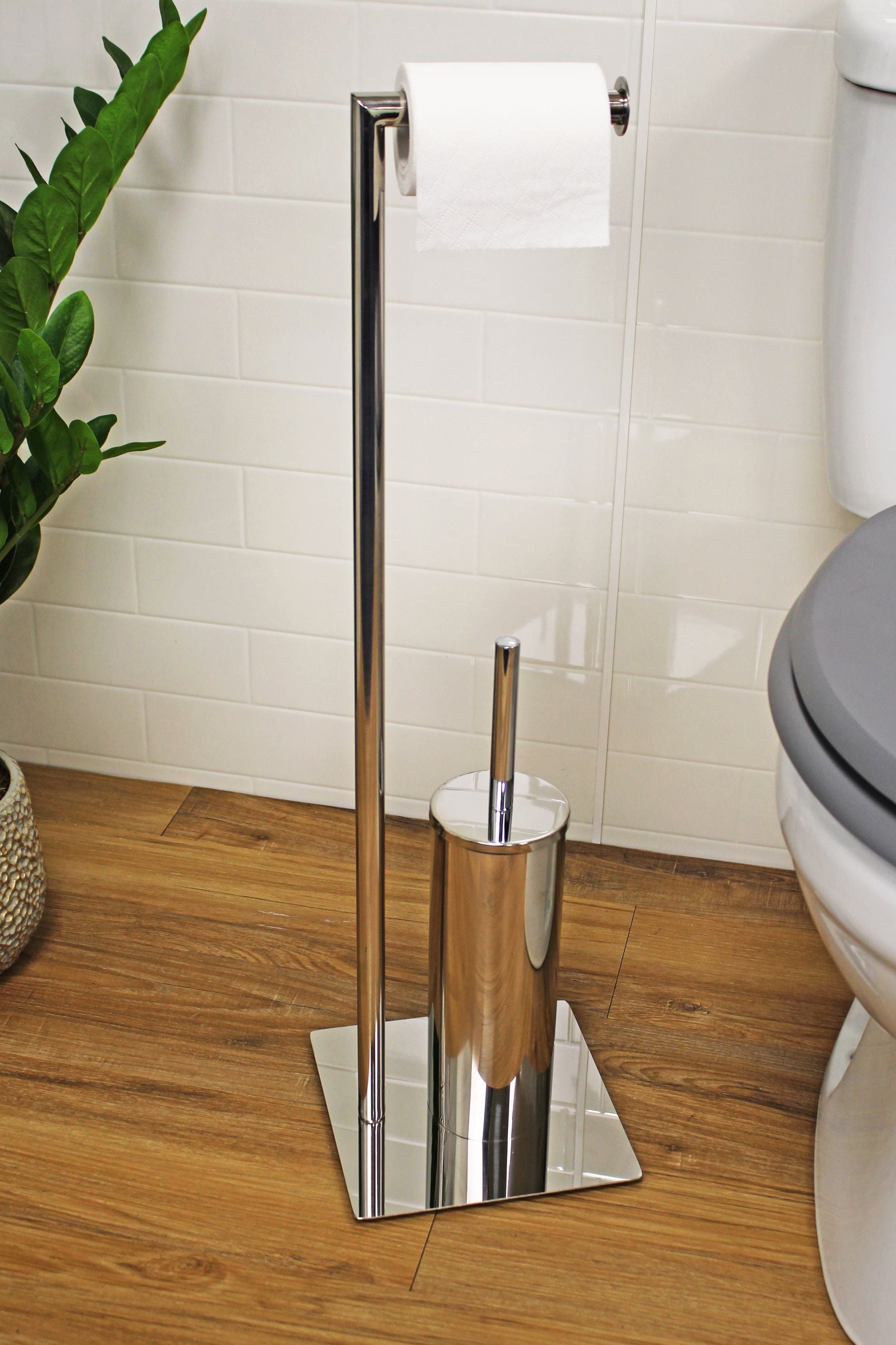 Toilet roll and brush holder store