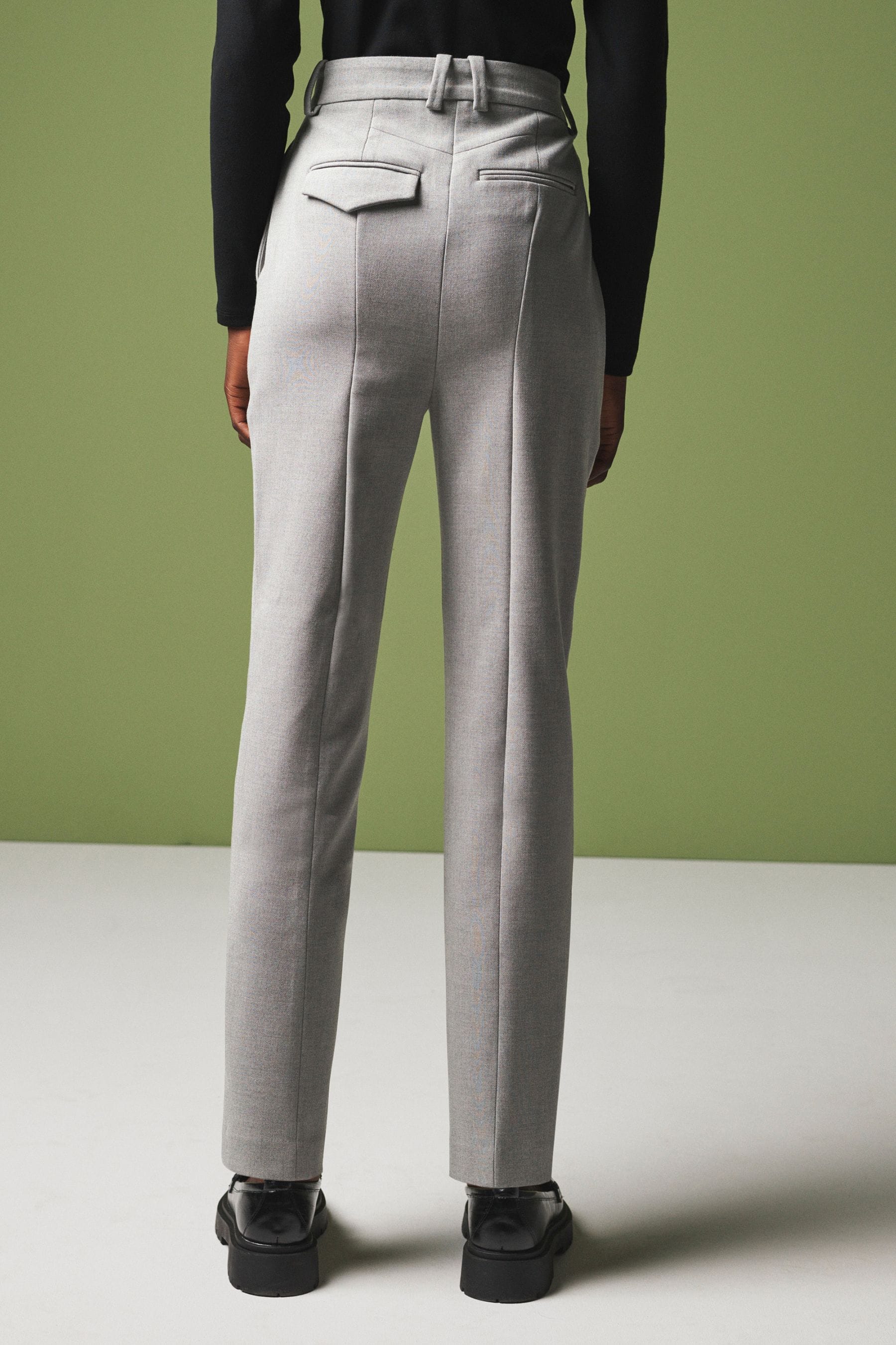 Womens grey slim fit trousers deals