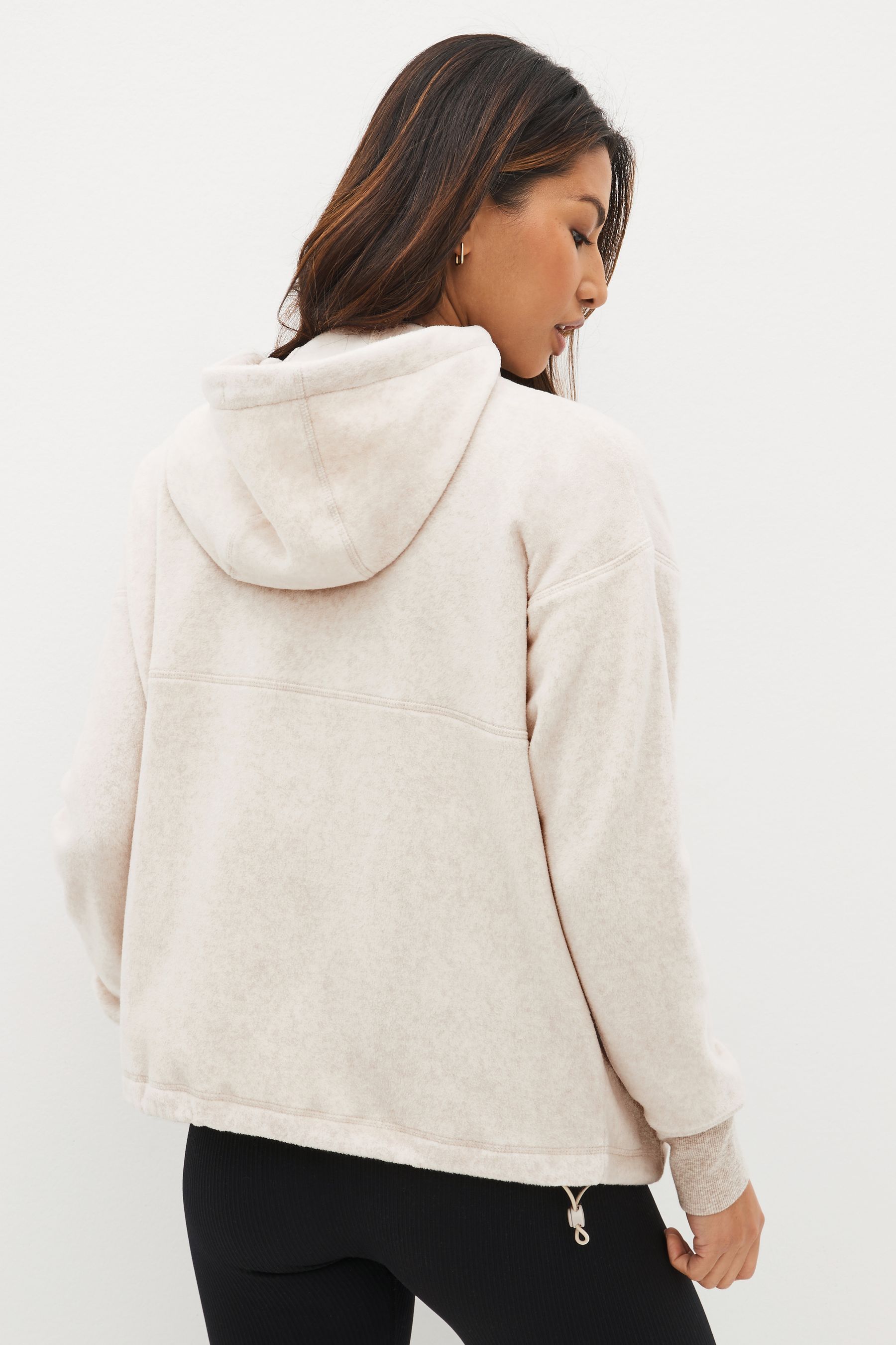 Buy Ecru Fleece Hoodie from Next Luxembourg