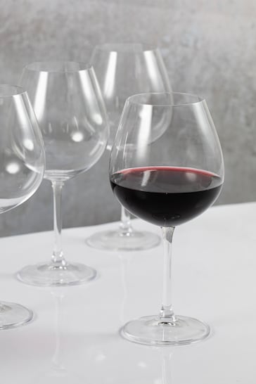 Mikasa Set of 4 Clear Julie Red Wine Glasses