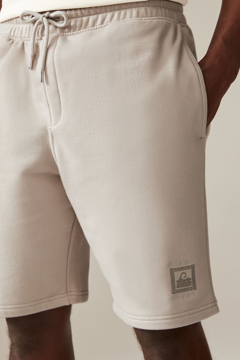 Dark Stone Soft Fabric Jersey Shorts - Image 4 of 4