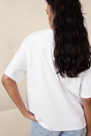 Banana Republic White Cotton Oversized T-Shirt - Image 2 of 4