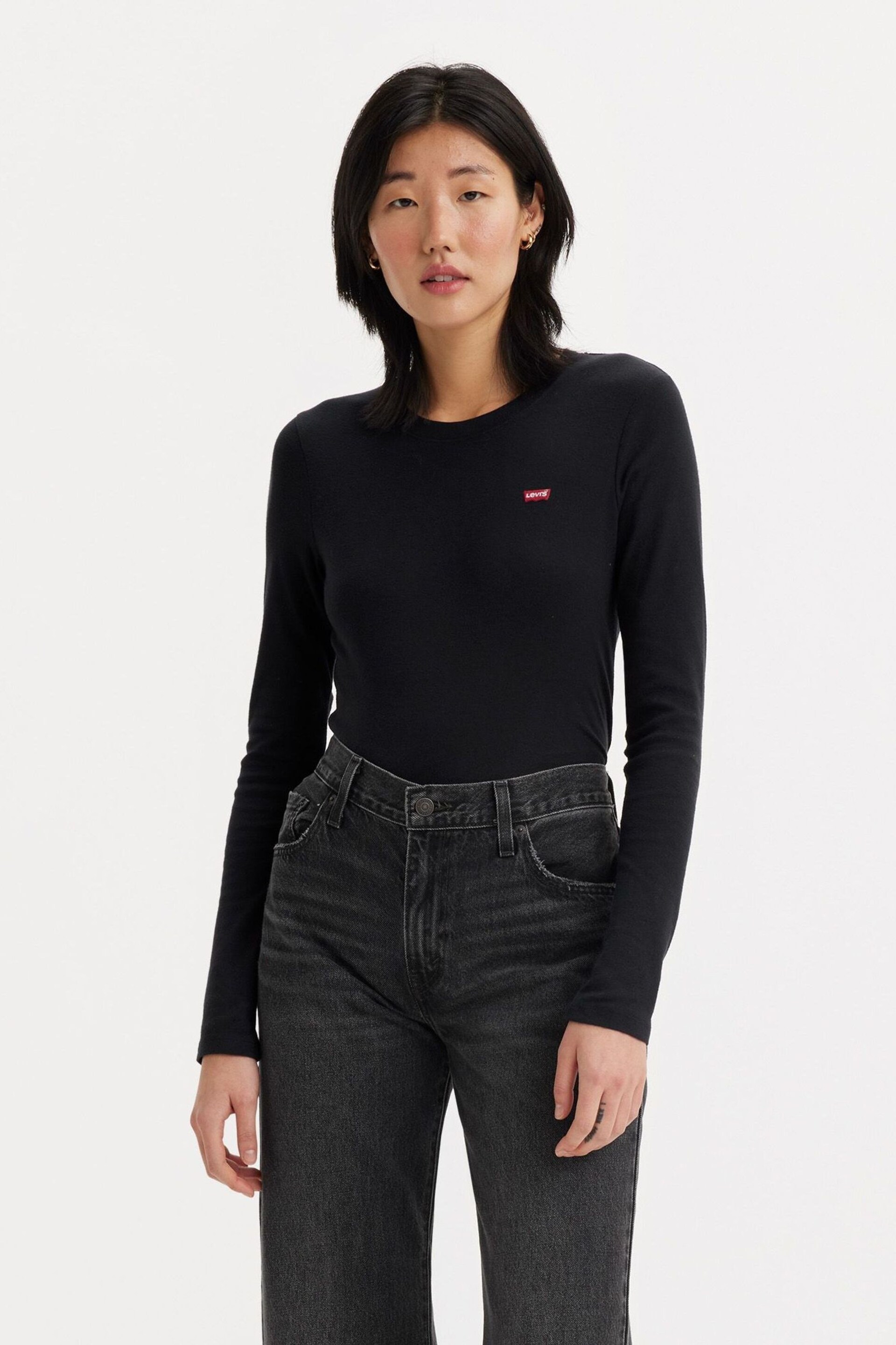 Levi's® Baby Long Sleeve Black T-Shirt - Image 1 of 2