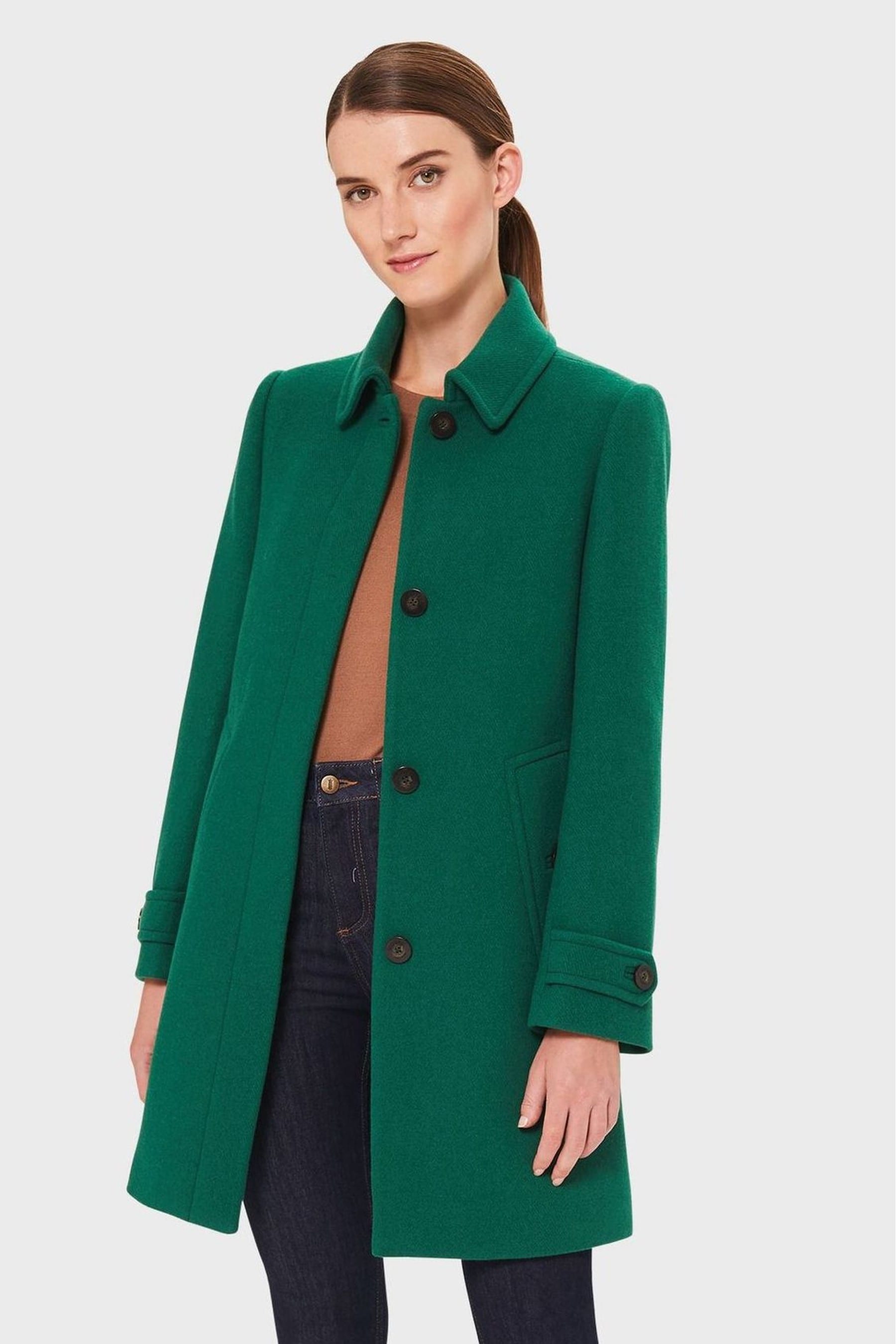 Pine green coat new arrivals