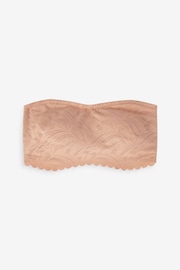 Almond All-Over Lace Scallop Edge Bandeau Bra - Image 5 of 6