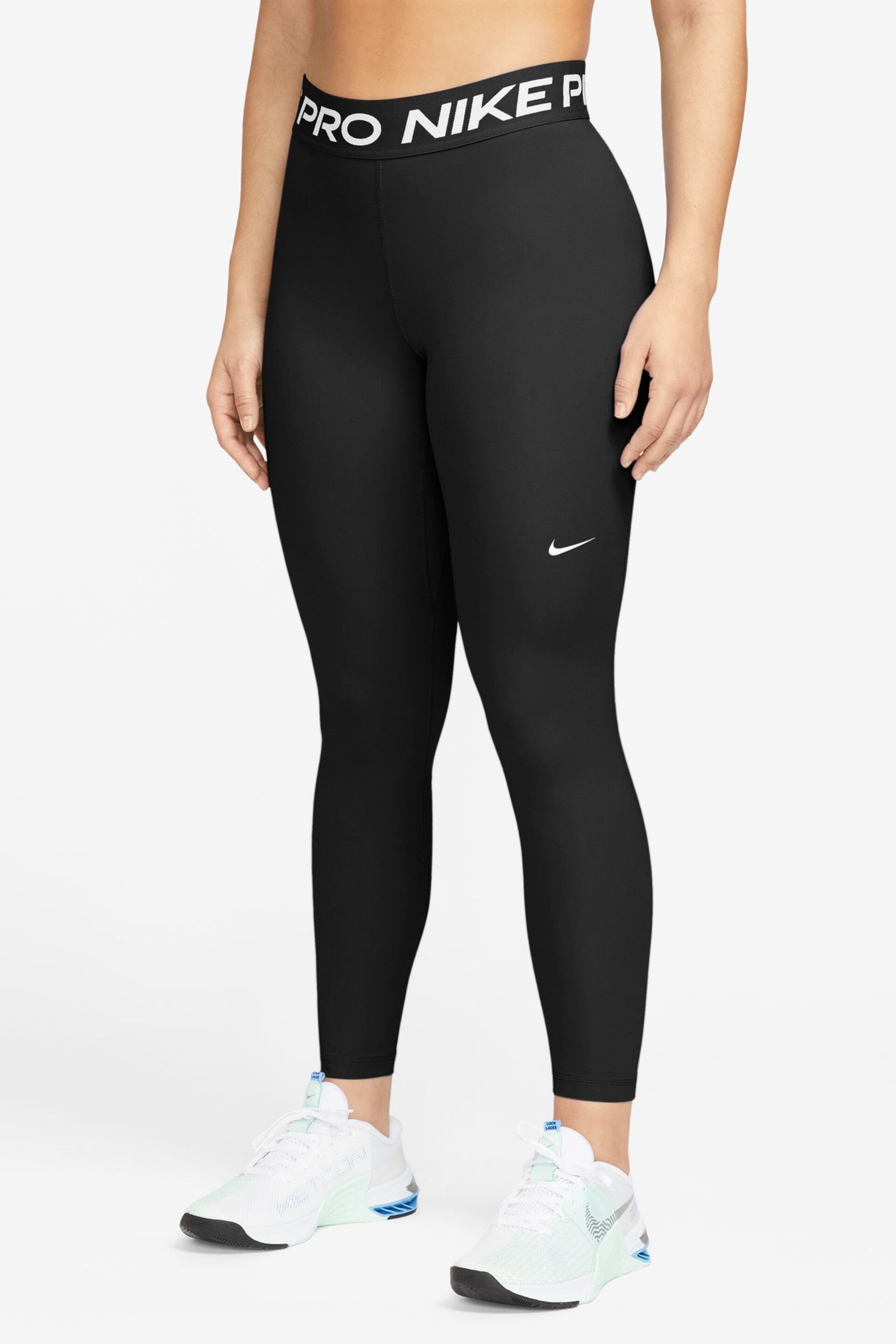 Nike Black Dri-FIT Pro 365 Mid Rise 7/8 Leggings - Image 1 of 7