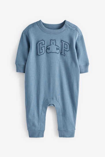 Gap Blue Logo Baby Sleepsuit (Newborn-24mths)