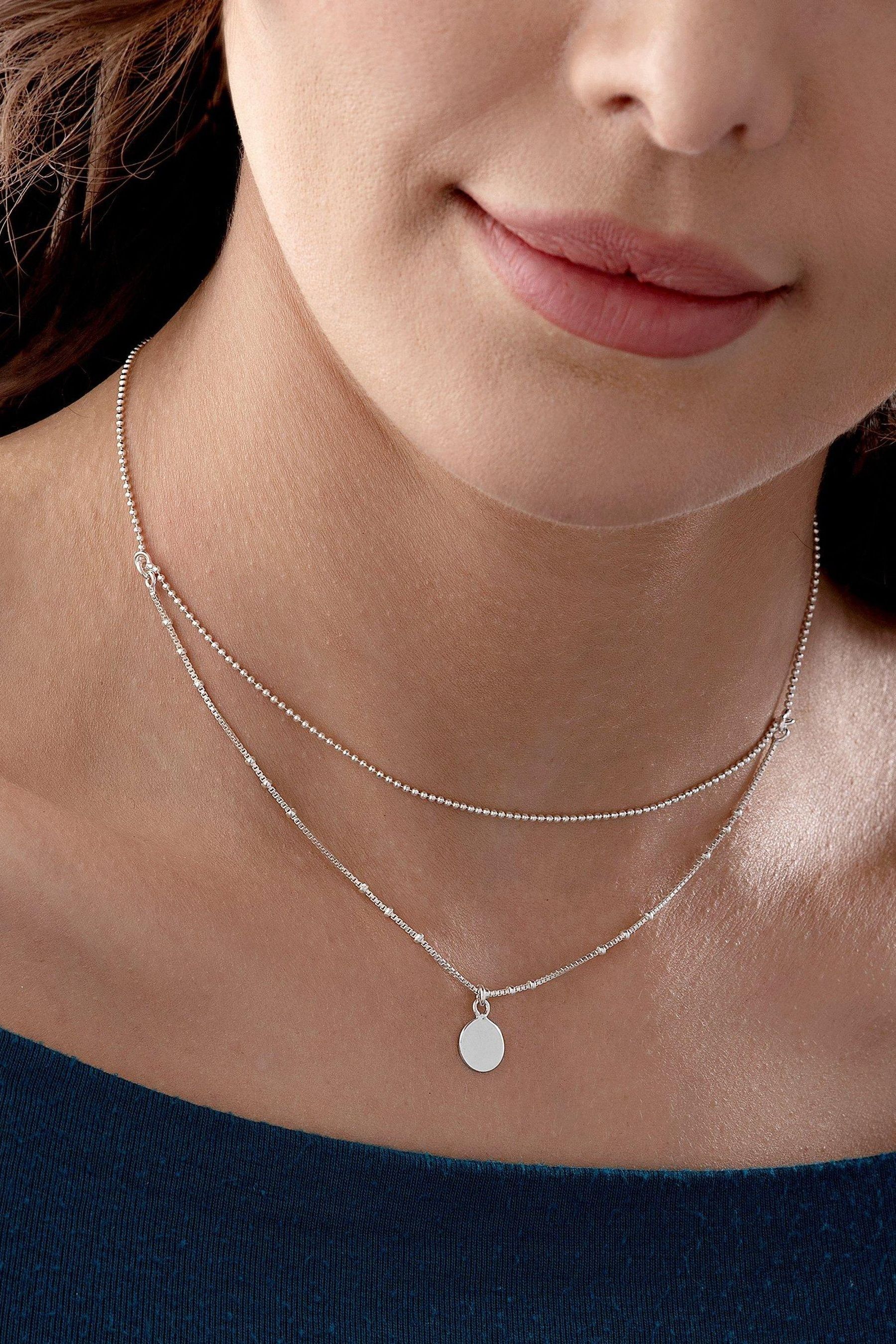 Buy Beaverbrooks Double Strand Disc Choker Necklace from the Next