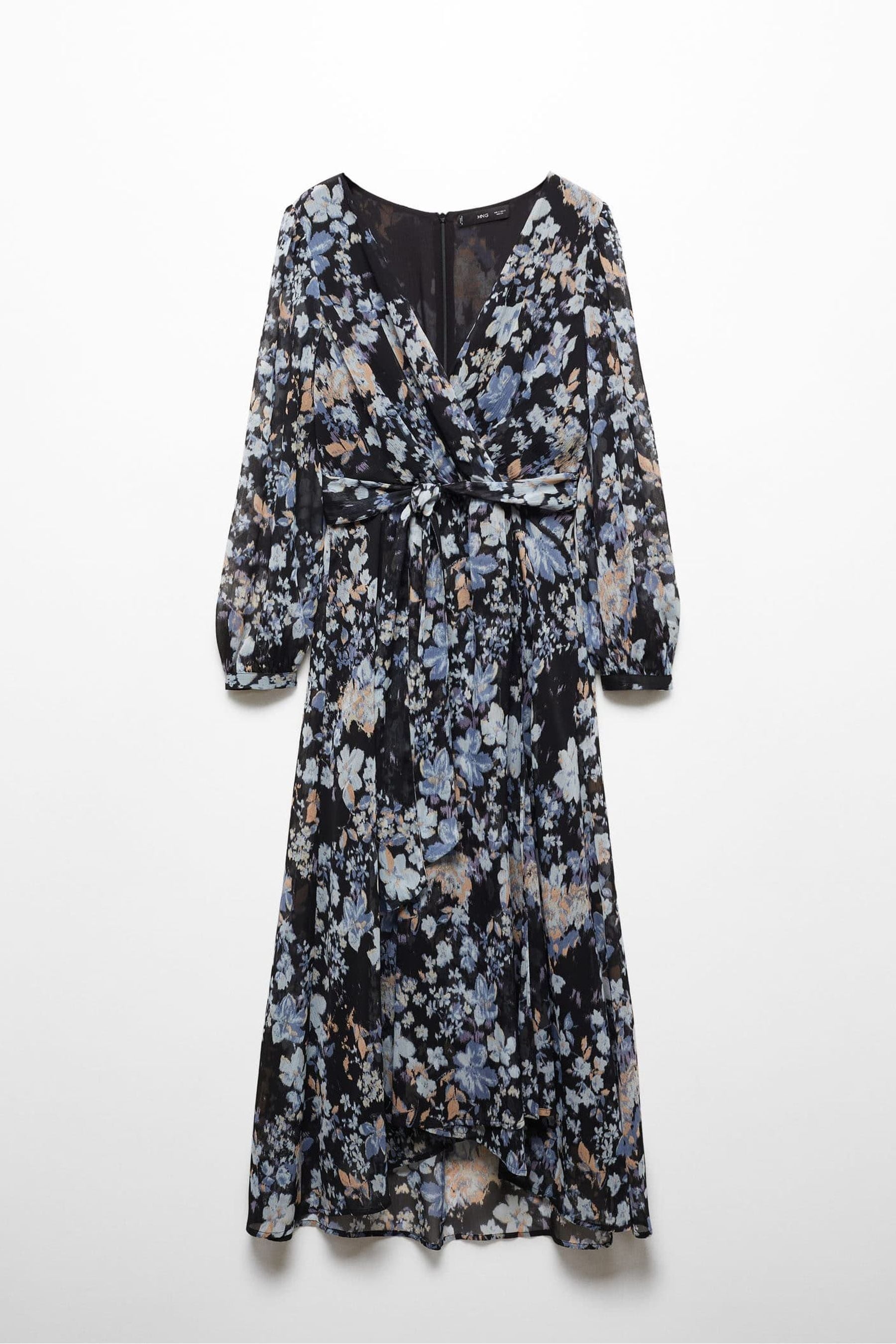 Black floral flowy dress new arrivals