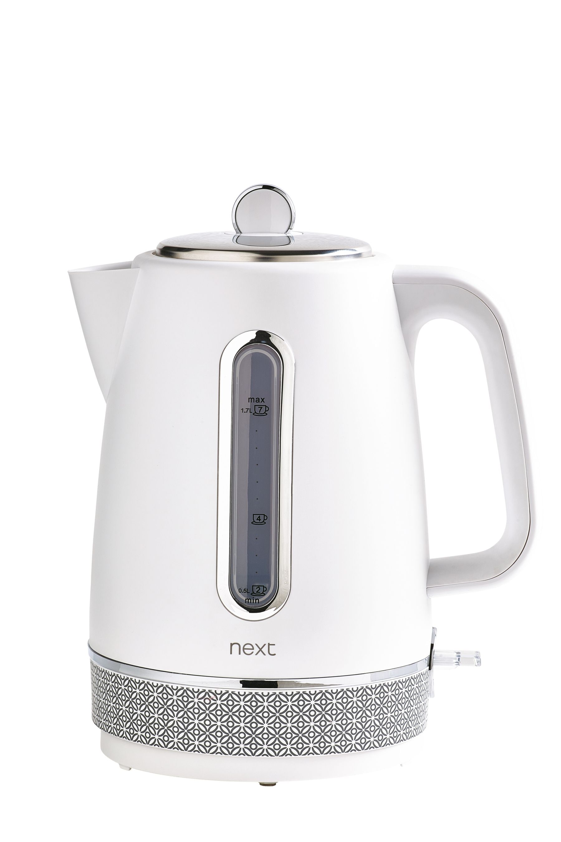 Buy White Geometric Kettle from Next Ireland