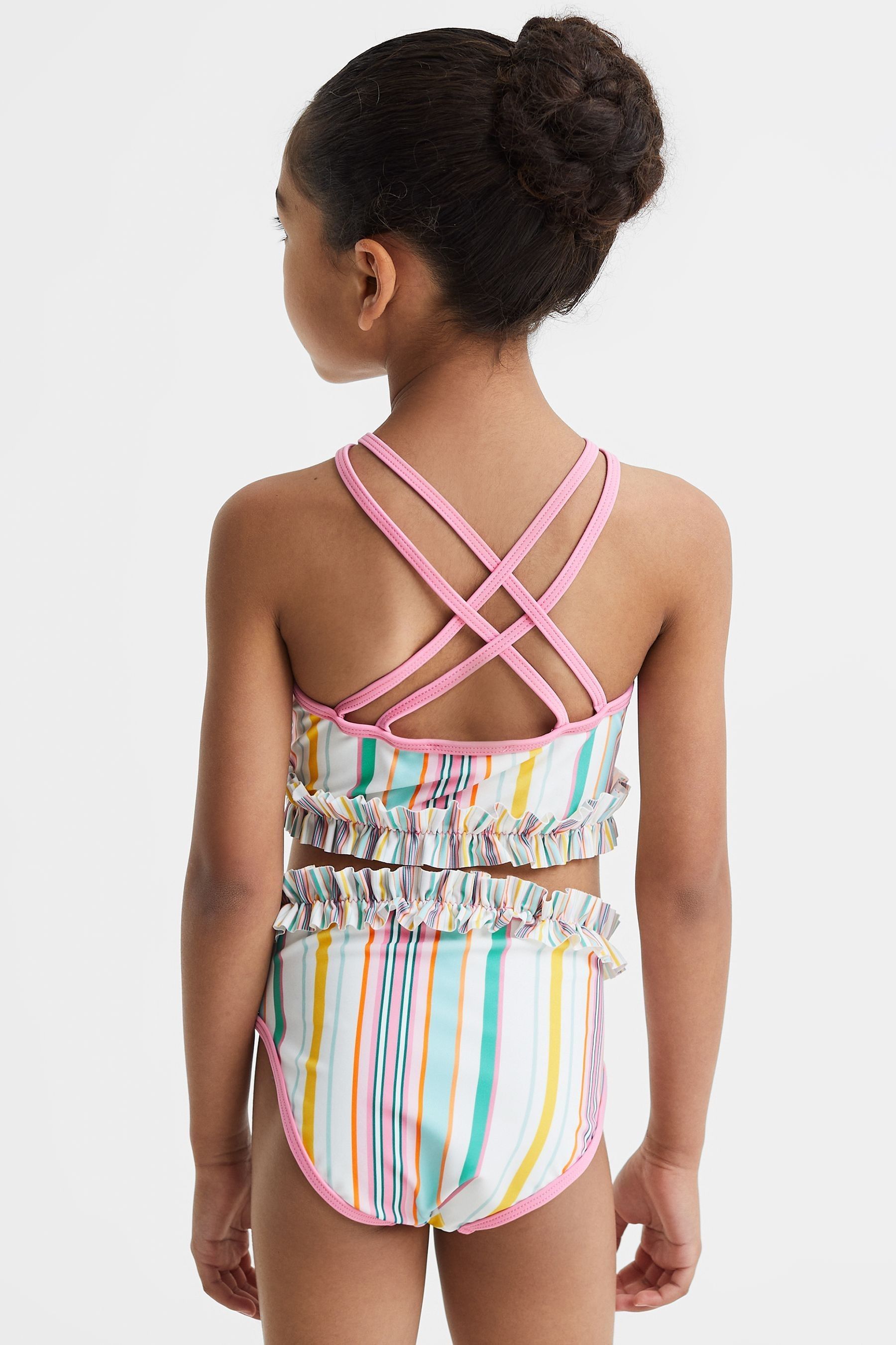 Buy Reiss Multi Lyla 4 9 yrs Floral Print Ruffle Bikini Set from Next Oman