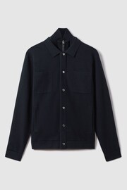 Reiss Navy Parkhurst Hybrid Funnel Neck Jacket - Image 2 of 6