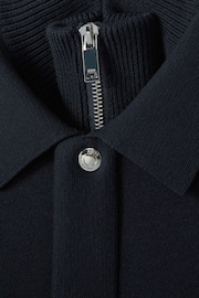 Reiss Navy Parkhurst Hybrid Funnel Neck Jacket - Image 6 of 6