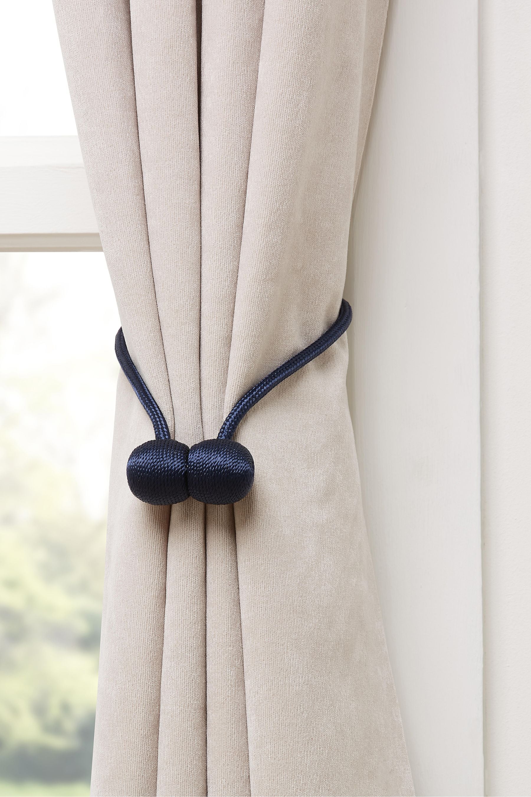 Buy Navy Blue Magnetic Curtain Tie Backs Set Of 2 From The Next UK ...