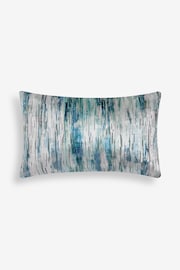 Blue Haze Velvet Abstract Large 40 x 59cm Oblong Cushion - Image 3 of 4