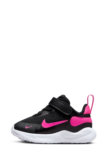 Nike Black/Pink Infant Revolution 7 Trainers