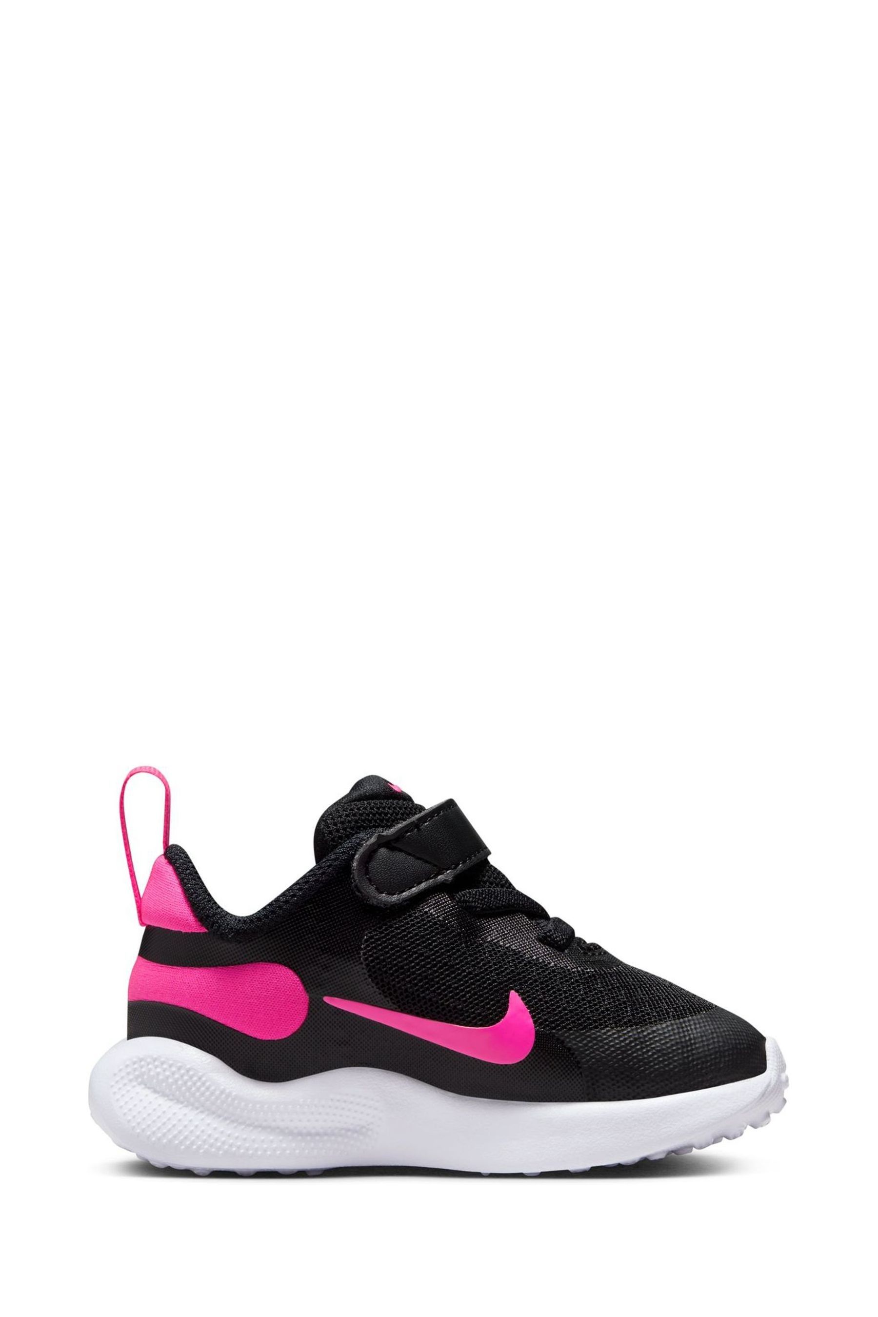 Nike Black Pink Infant Revolution 7 Trainers