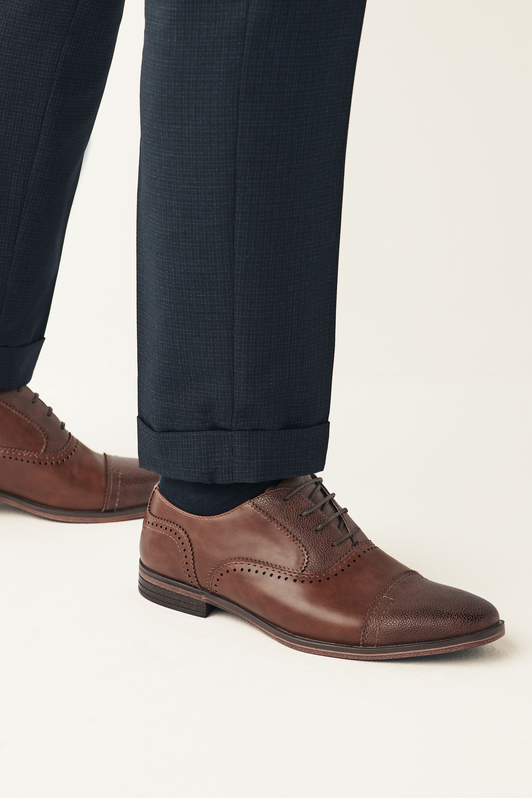 Buy Tan Brown Oxford Toe Cap Shoes from the Next UK online shop