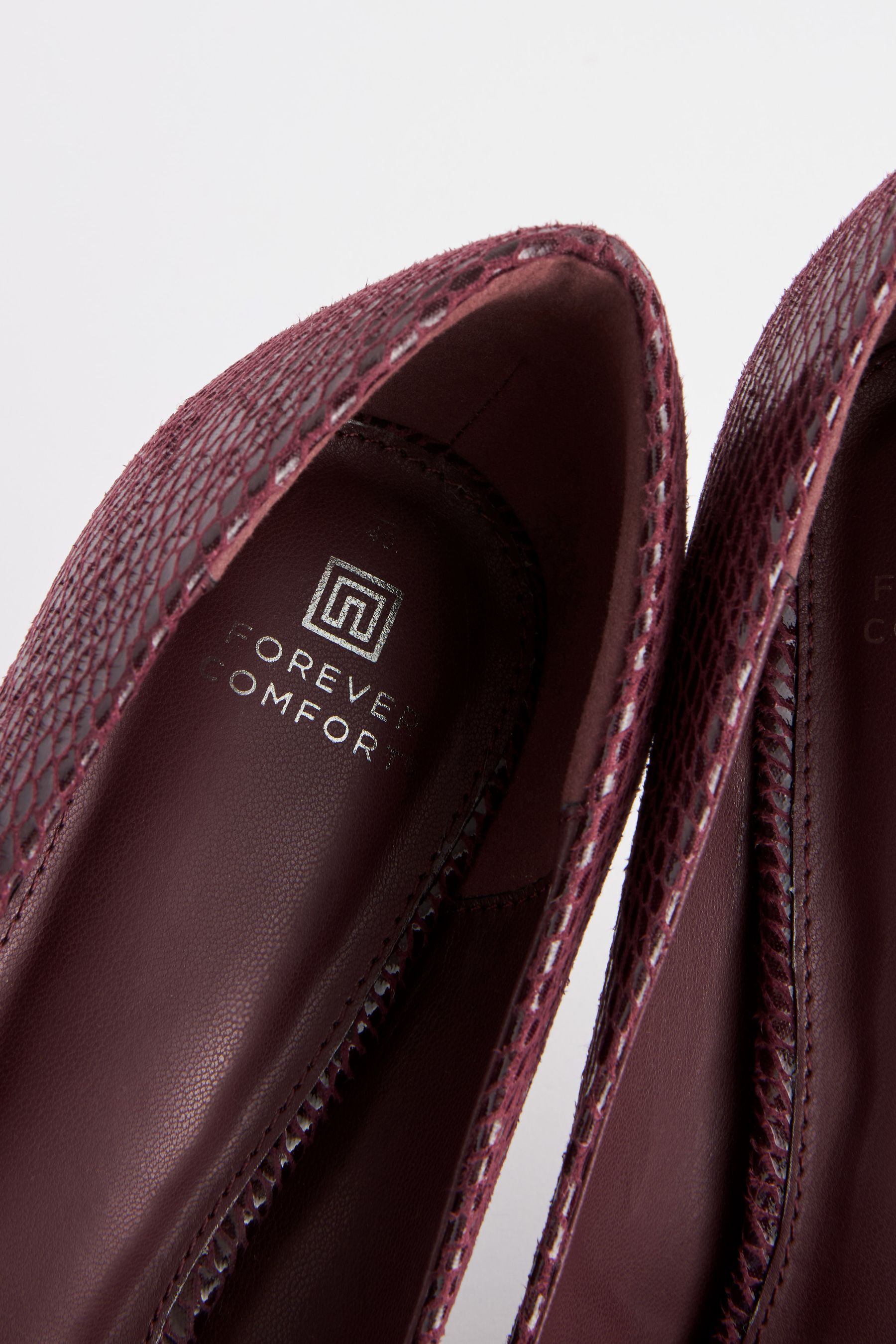 Buy Berry Red Extra Wide Fit Forever Comfort Round Toe Court Shoes from Next Luxembourg